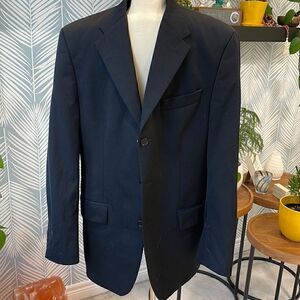 WM. H. LEISHMAN Men’s black suit jacket. Unknown size. Measurements in picture.